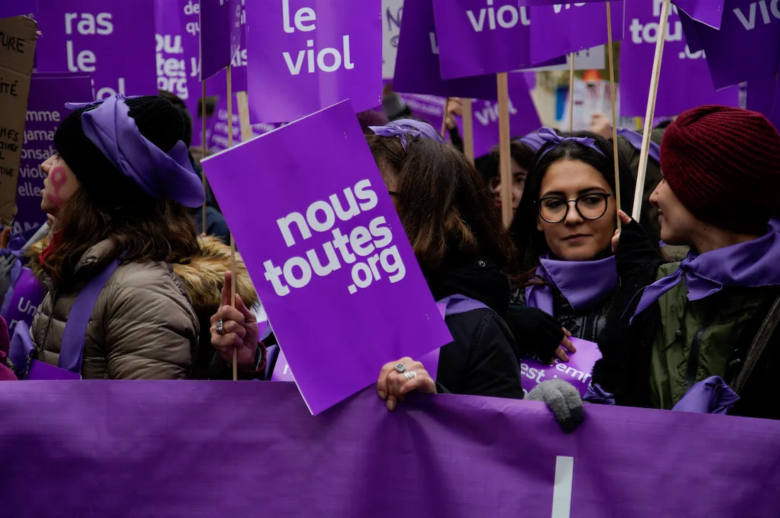 Une manifestation contre les violences faites aux femmes en 2018.